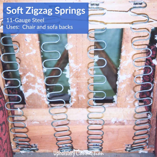 Zigzag sinuous soft springs – for backs