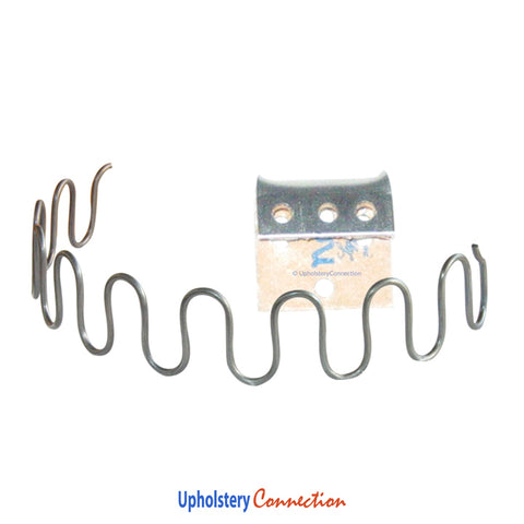 Zigzag sinuous springs and clips